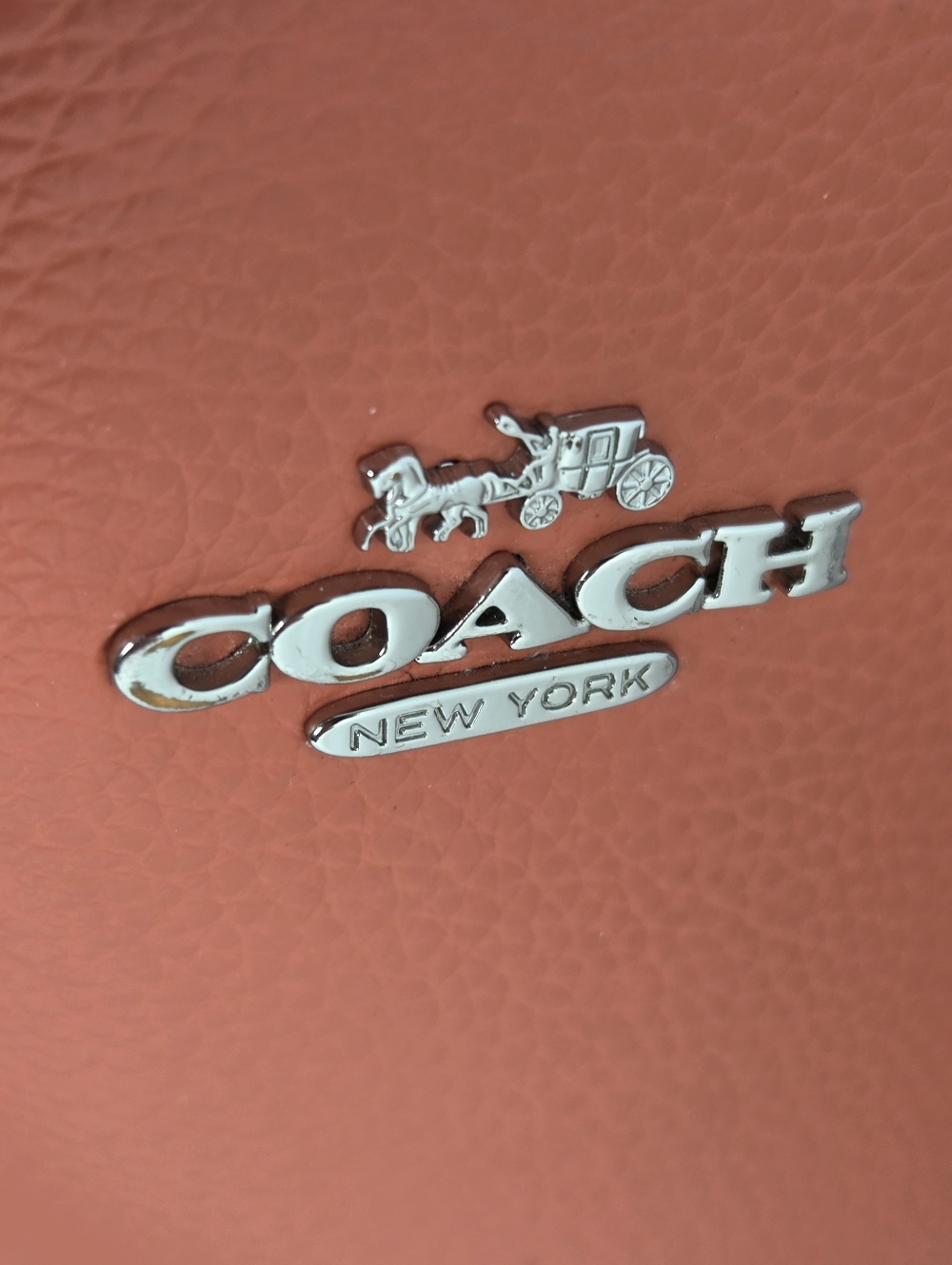 Coach Coral Mollie 25 Pebble Leather Tote Shoulder Bag - Picture 11 of 13